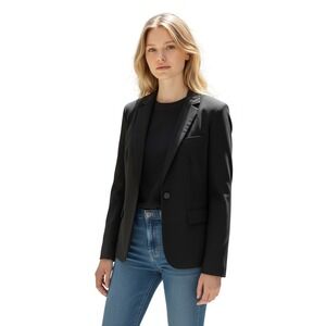 Calvin Klein Women's Blazer Jacket Charcoal Grey Classic Style